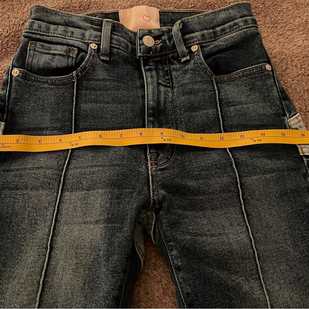 REVICE Two-Tone Blue High Rise Patchwork Jeans - Picture 12 of 16